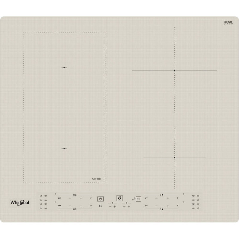Table induction, silver, 60cm, 4 zones WHIRLPOOL