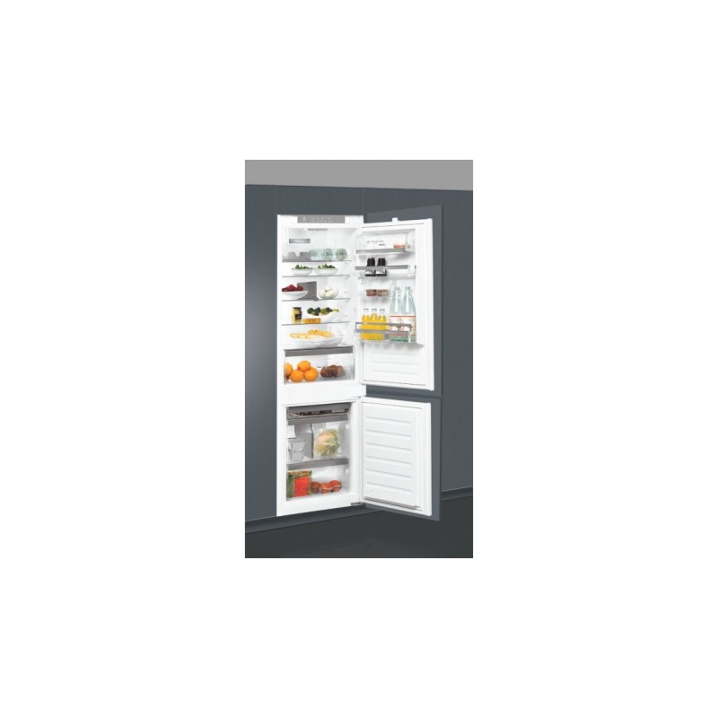 Refrigerateur combines, Encastrable, Niche 178 cm, Brassé WHIRLPOOL